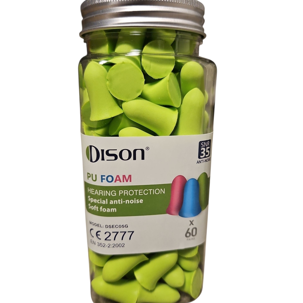 6 Boxes - 360 pairs of Dison PU Foam Earplugs Hearing Protection Ear Plugs NEW
